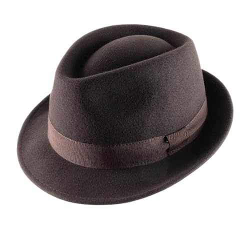 Classic Italy - Trilby Hut Trilby - Size 55 cm - Marron von Classic Italy