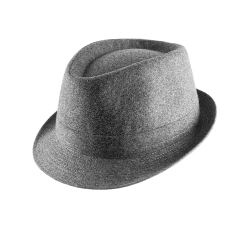 Classic Italy - Trilby Hut wasserabweisend Classic Trilby Feutre - Size 57 cm - Anthracite von Classic Italy