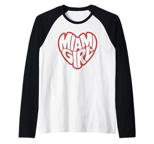 Vintage-Mädchen aus Miami, Retro-Stil, FL Miami, Mädchen Raglan Vintage-Mädchen aus Miami, Retro-Stil, FL Miami, Mädchen Raglan von Classic Miami Hometown Designs