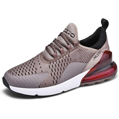 Classic Pink Herren Damen Straßenlaufschuhe Trainer Stoßdämpfende Turnschuhe Sportschuhe Luft Leichte Walking Gym Jogging Fitness Athletic Braun 42 EU von Bessiboog
