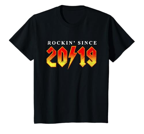 Kinder rocken seit 2019 Classic Rock 6 Jahre alt 6. Geburtstag T-Shirt von Classic Rock Birthday Ideas