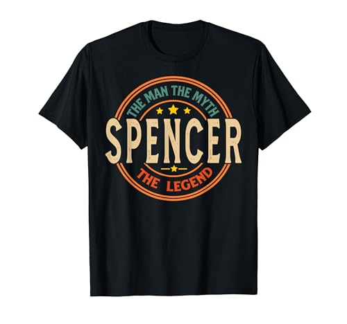 Spencer The Man The Myth The Legend Vintage Personalisiert T-Shirt von Classic Vintage Apparel for Men.