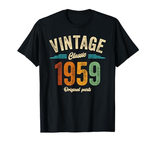 Classic 1959 Retro Herren Damen Vintage Geburtstag 1959 T-Shirt von Classic Vintage Geburtstagsgeschenke Männer Frauen