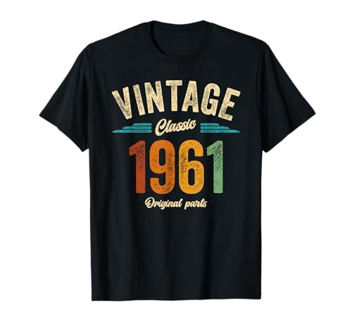 Classic 1961 Retro Herren Damen Vintage Geburtstag 1961 T-Shirt von Classic Vintage Geburtstagsgeschenke Männer Frauen