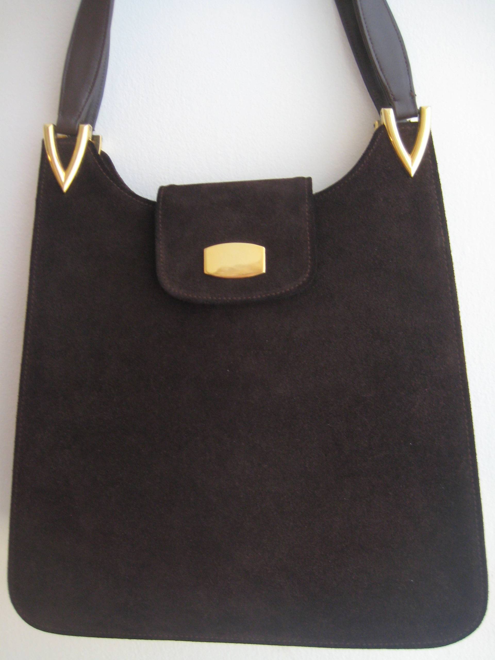 Brauner Wildleder-Klassiker Von Saks von ClassicBagsSP