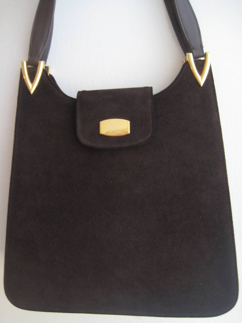 Brauner Wildleder-Klassiker Von Saks von ClassicBagsSP