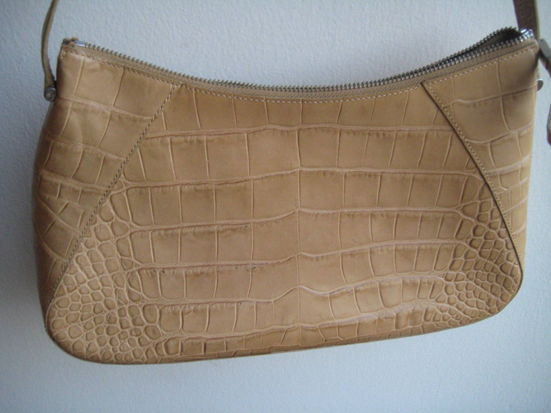 Camelfarbene Ledertasche Von Monsac von ClassicBagsSP