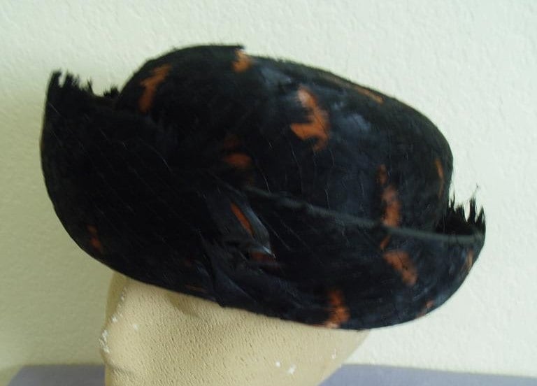 Schönsten Schwarze Und Braune Federhut von ClassicBagsSP