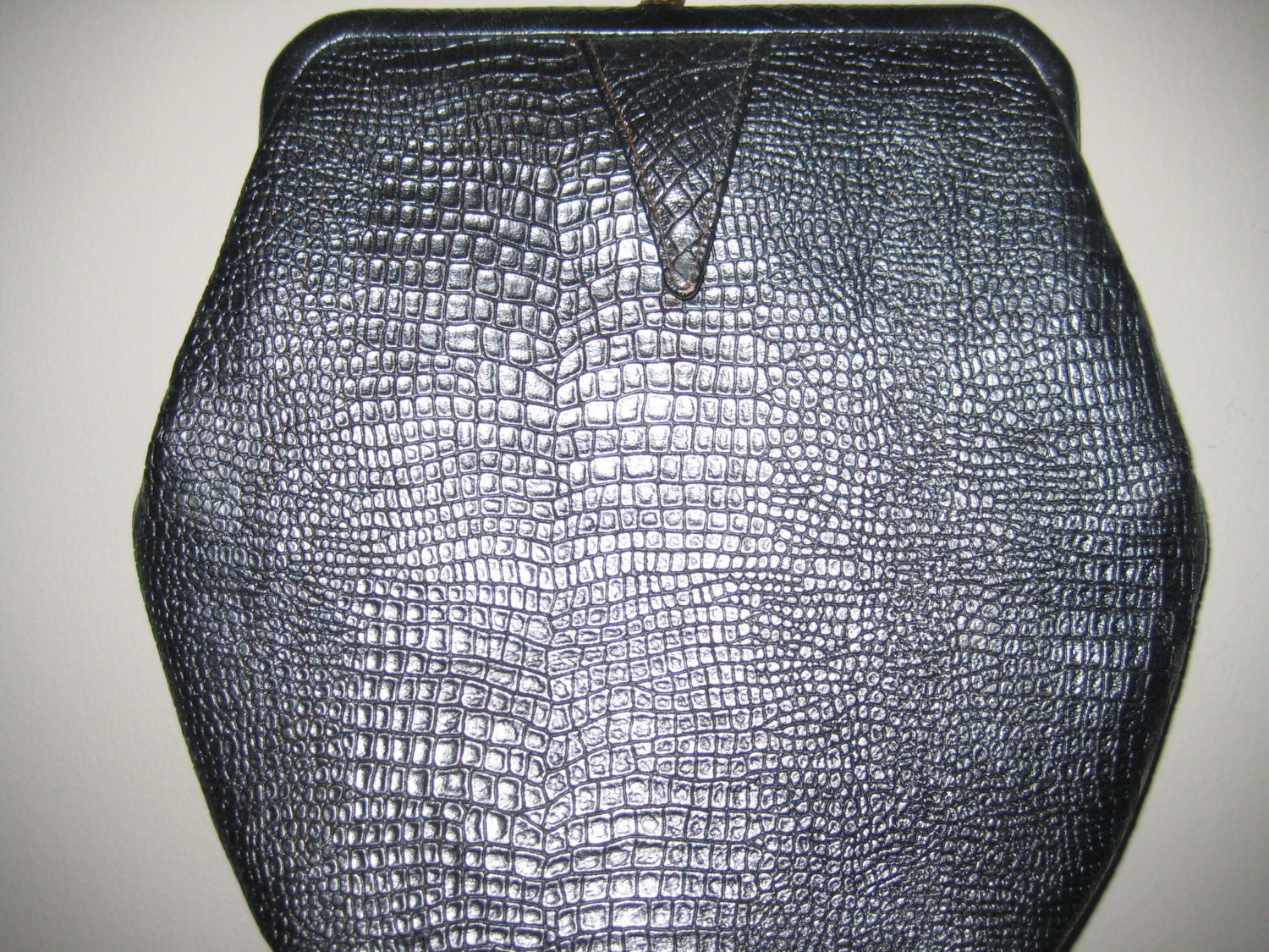 Sechseckige Graue Vtg Clutch Von Stylecraft Miami von ClassicBagsSP