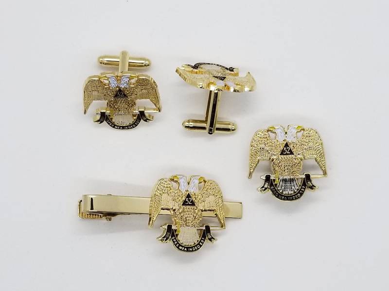Scottish Rite 32 Grad Krawattenklammer Manschettenknopf Anstecknadel Set von ClassicDesignsGifts