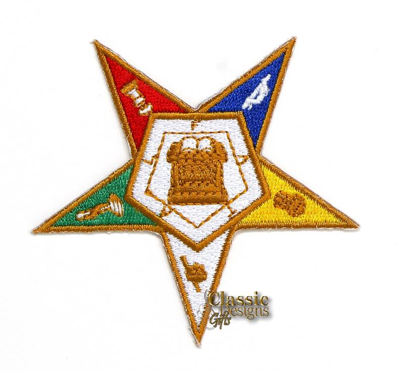 Freimaurer Oes Aufnäher Orden Des Oststerns, 7, 5 cm Zum Aufnähen von ClassicDesignsGifts