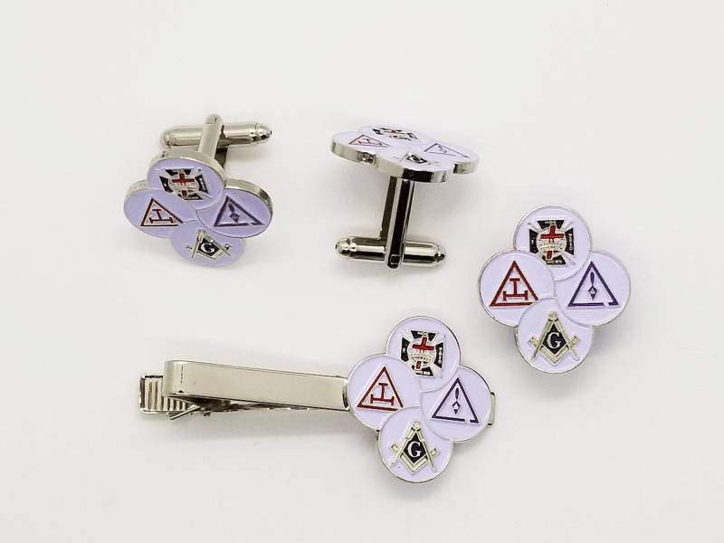 Freimaurer York Rite 3Er Set Krawattenklammer, Manschettenknöpfe & Anstecknadel von ClassicDesignsGifts