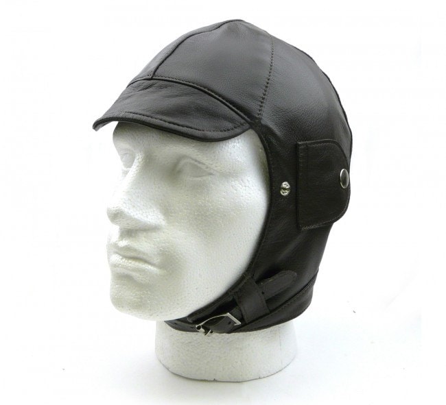 Brooklands Leder Motor Racing Helm, Schwarzer Hut Mit Sonnenblendenschutz Für Kopf Und Nacken, Geeignet Oldtimer - Flugbegeisterte Brooklands Leder Motor Racing Helm, Schwarzer Hut Mit Sonnenblendenschutz Für Kopf Und Nacken, Geeignet Oldtimer - Flugbegeisterte von ClassicParts