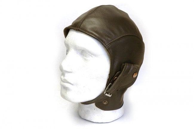 Retro-Brauner Lederhelm Für Oldtimer - Und Pilotenliebhaber, Vintage-Mode, Ww2-stil, Ohrenklappen Mit Verstellbarem Kinnriemen Retro-Brauner Lederhelm Für Oldtimer - Und Pilotenliebhaber, Vintage-Mode, Ww2-stil, Ohrenklappen Mit Verstellbarem Kinnriemen von ClassicParts