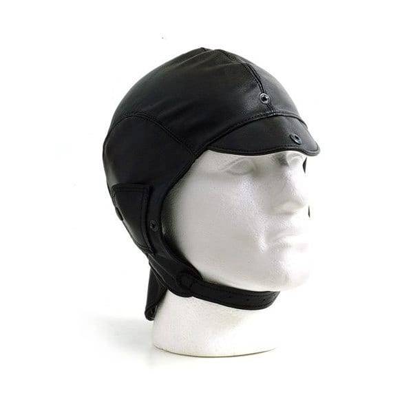 Schwarzer Lederhelm Für Oldtimer, Rennsport, Luftfahrt-Enthusiasten. Vintage-Stil Hut Mit Hals Und Stirn Schirm Sonnenschutz Schwarzer Lederhelm Für Oldtimer, Rennsport, Luftfahrt-Enthusiasten. Vintage-Stil Hut Mit Hals Und Stirn Schirm Sonnenschutz von ClassicParts
