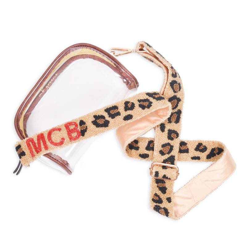 Benutzerdefinierte Perlen Leopard Monogrammiert Geldbörse Riemen Benutzerdefinierte Perlen Leopard Monogrammiert Geldbörse Riemen von ClassicPrepMonograms