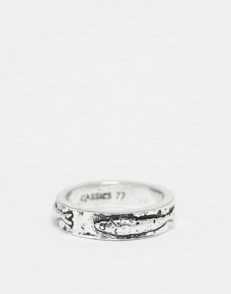 Classics 77 - Bandring in Silber mit Fisch-Gravur von Classics 77