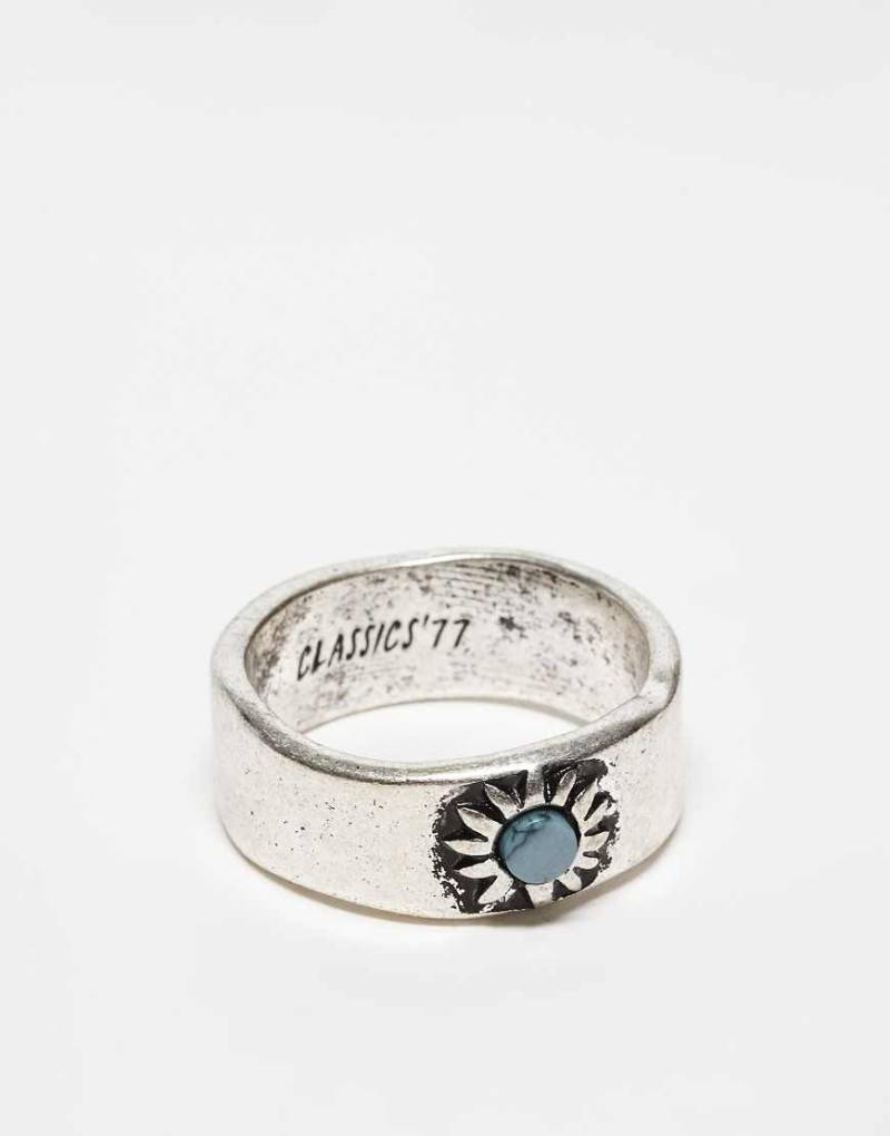 Classics 77 - Bandring in Silber mit Sonnen-Gravur von Classics 77
