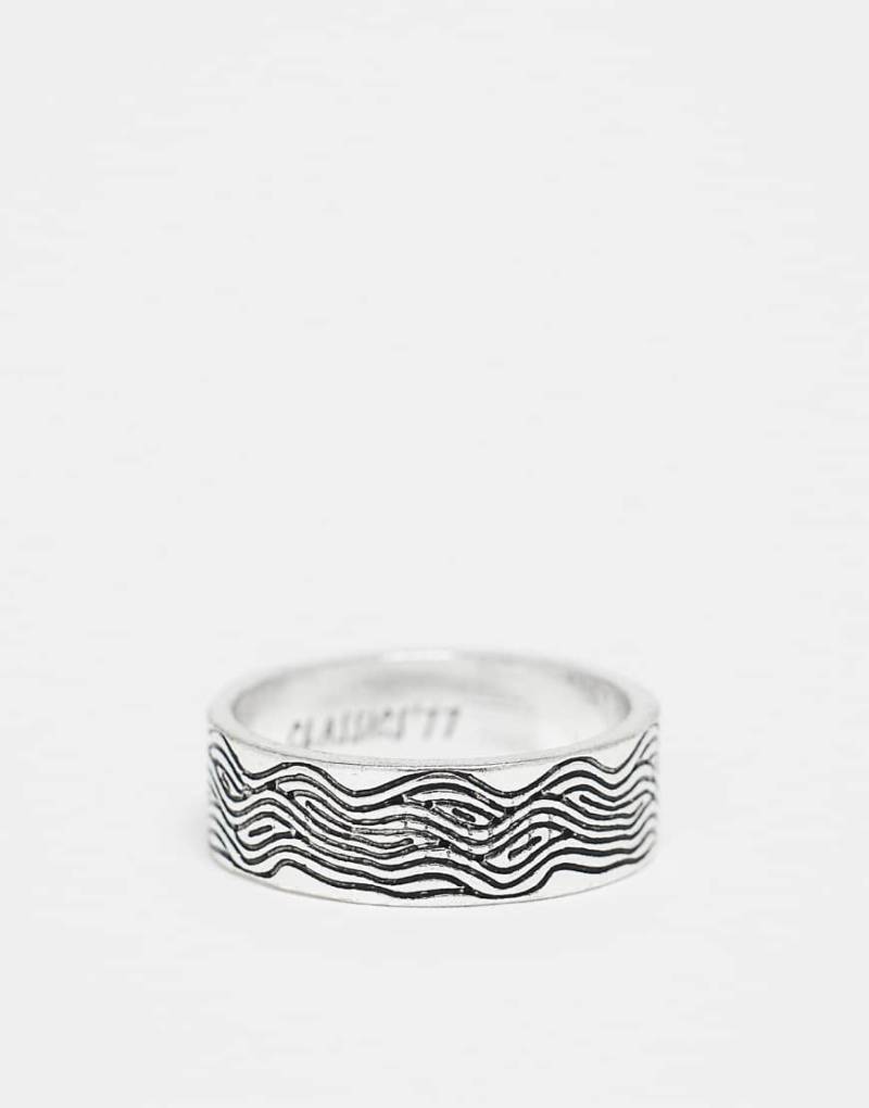 Classics 77 - Bandring in Silber mit Wellen-Gravur von Classics 77