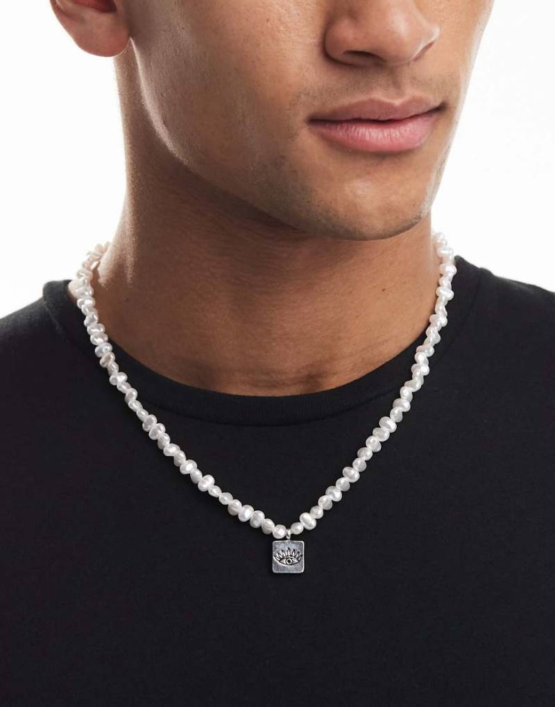 Classics 77 - Perlenkette mit Augenanhänger-Silber von Classics 77