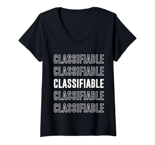 Damen Klassifizierbar T-Shirt mit V-Ausschnitt Damen Klassifizierbar T-Shirt mit V-Ausschnitt von Classifiable Apparel