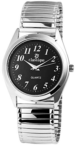 Classique Herren – Uhr Zugarmbanduhr Edelstahl Analog Quarz 2700009-001 von Excellanc