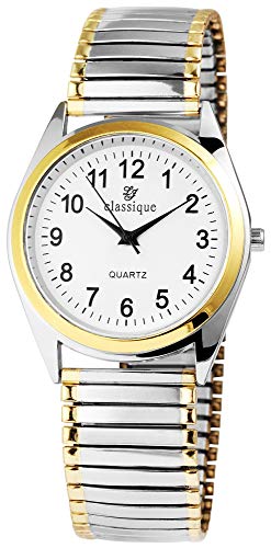 Classique Herren – Uhr Zugarmbanduhr Edelstahl Analog Quarz 2700009 von Excellanc