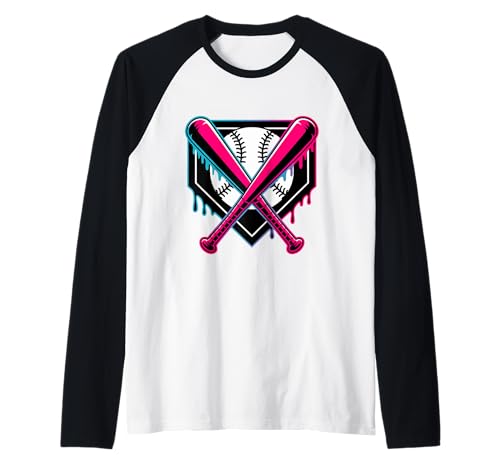 Drip Baseballschläger Dripping Baseball Player Baseball Boy Raglan von Classy Baseball Apparel