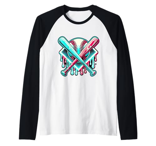 Drip Baseballschläger Dripping Baseball Player Baseball Boy Raglan von Classy Baseball Apparel