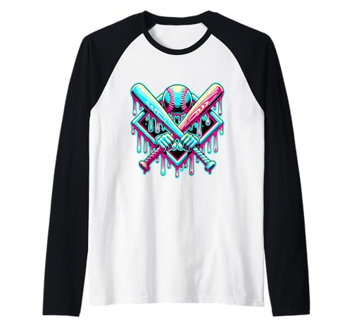 Drip Baseballschläger Dripping Baseball Player Baseball Boy Raglan von Classy Baseball Apparel