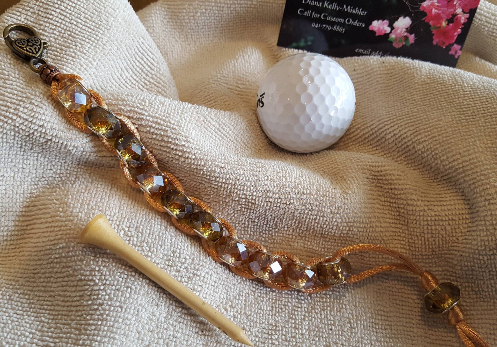 Bernsteinfarbene Lampwork Perlen Golf Counter - Kostenloser Versand Bernsteinfarbene Lampwork Perlen Golf Counter - Kostenloser Versand von ClassyBeadCreations