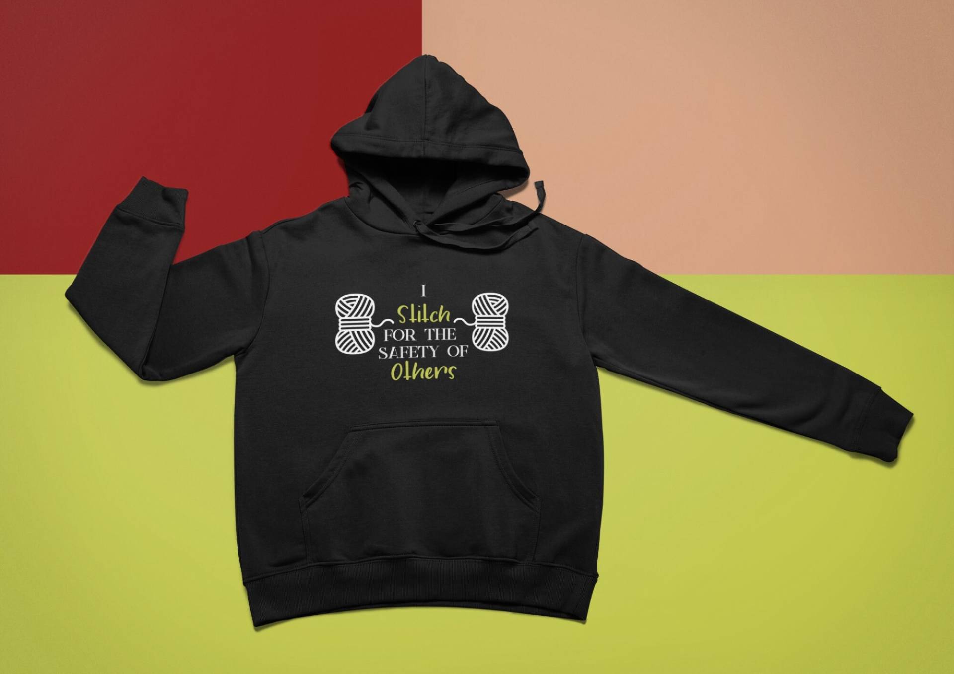 Garn Liebhaber Hoodie - Häkeln Merch Shirt Häkelzubehör Strickzubehör Maschen Für Die Sicherheit Anderer von ClassyLadyYarnworks