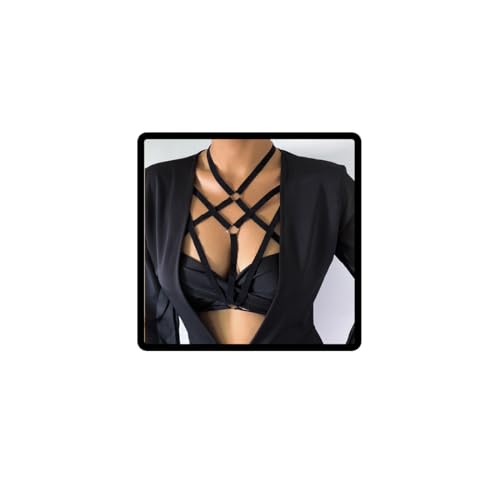 Clataly Elastische Bandage Körper Kette Party Bikini Sexy Kreuz Brust Kette Strand Nachtclub Schmuck für Frauen Mädchen von Clataly