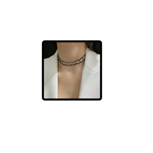 Clataly Layered Krabbenbonenkette schwarze Perlen Halskette mit Golddekoration, Y-Drop Kette Design für Frauen (Schwarz B) von Clataly