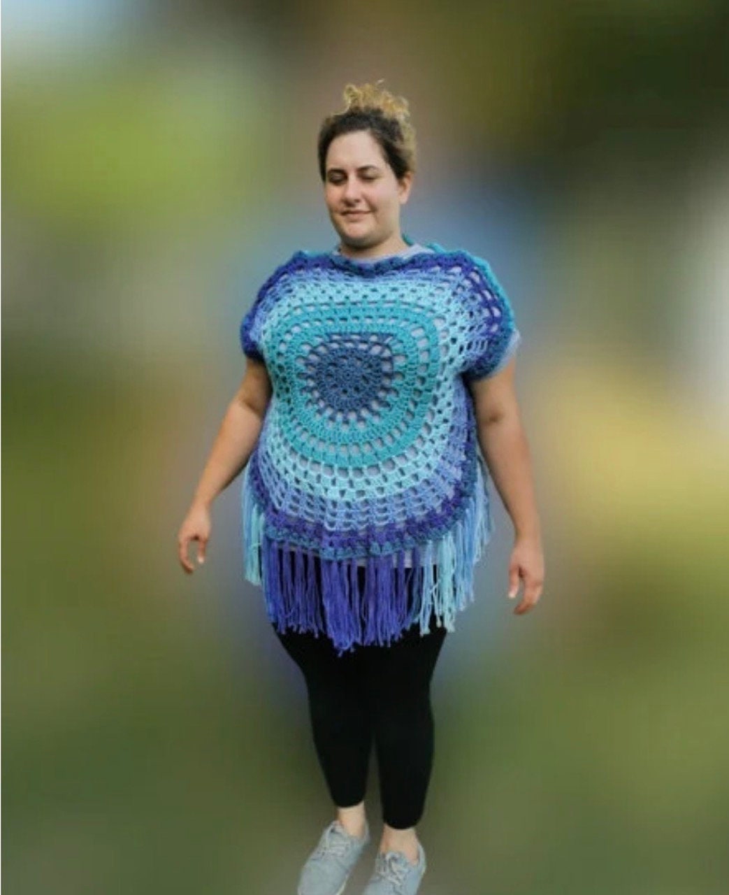 Blueberry Milk Mandela Kreis Top Häkeln, Häkelweste von ClaudiasCrochet