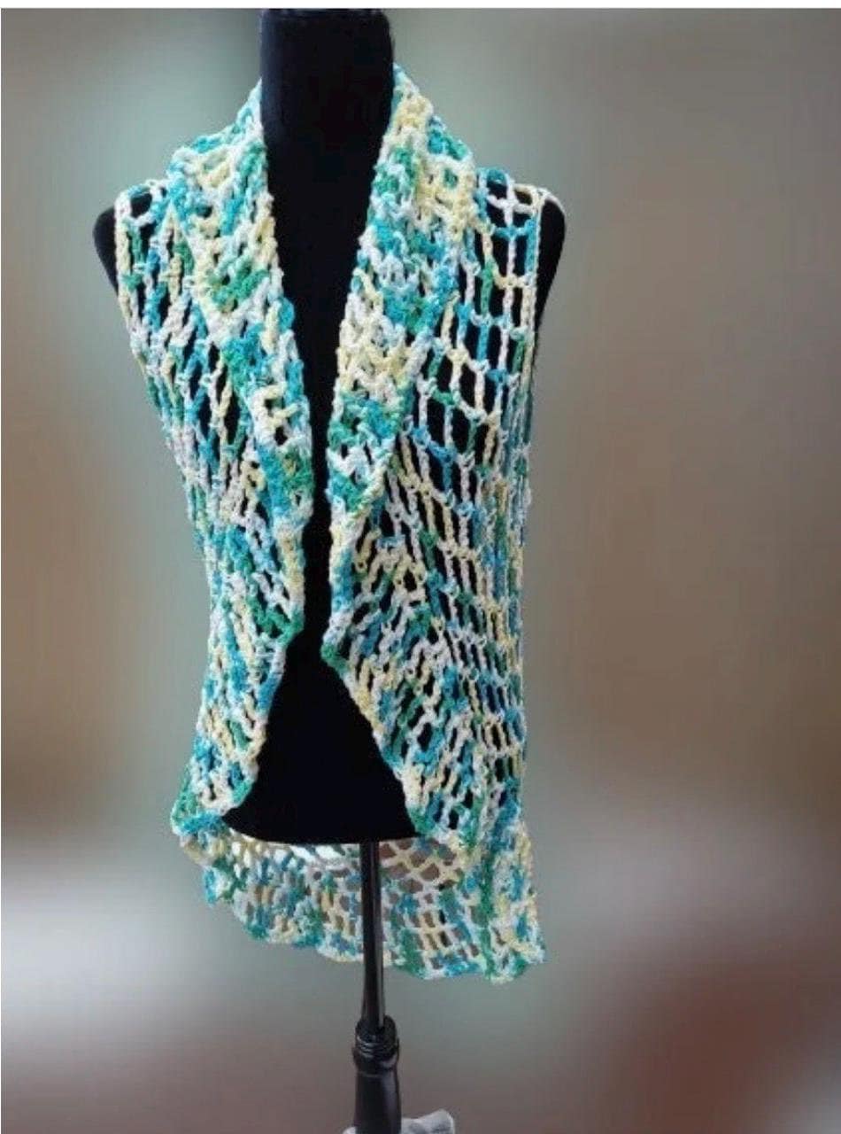 Häkeln Boho-Chic Kreisförmige Lange Cocoon Weste von ClaudiasCrochet