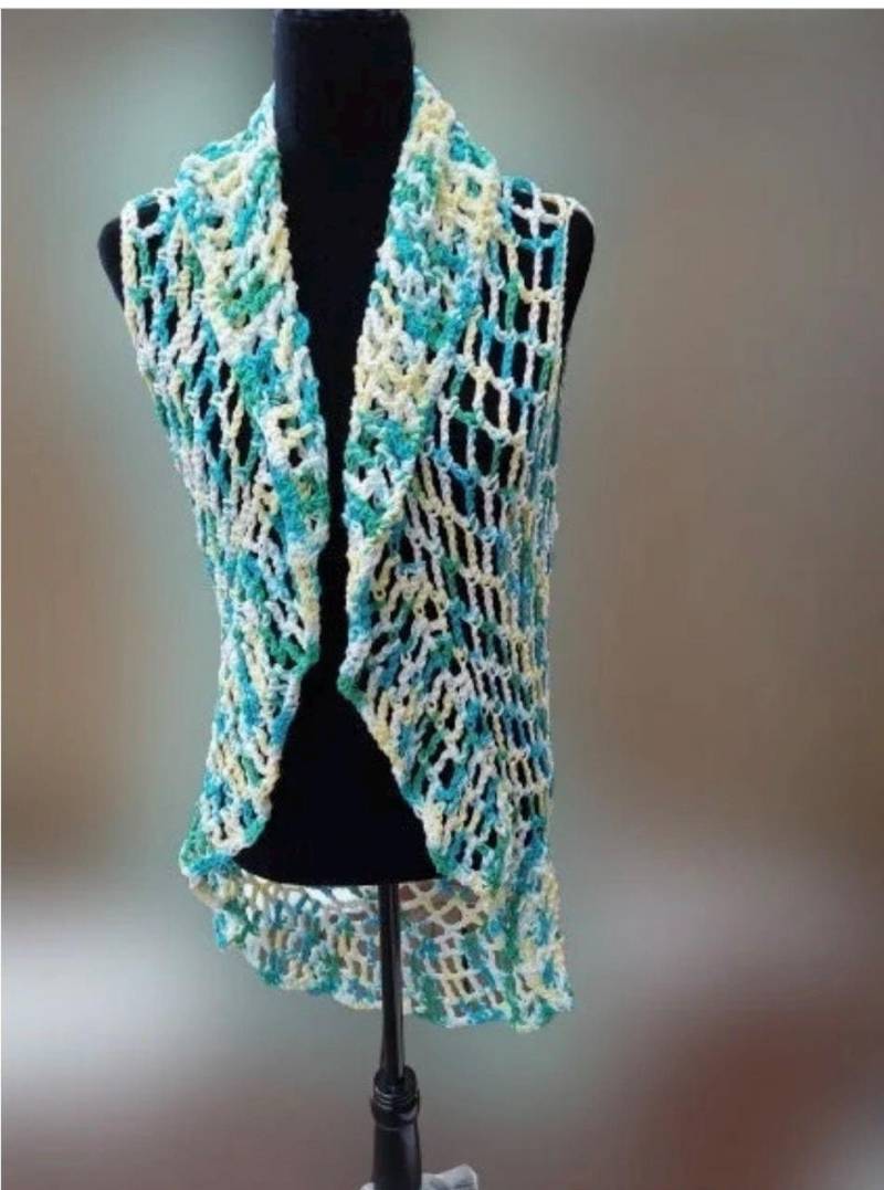 Häkeln Boho-Chic Kreisförmige Lange Cocoon Weste Häkeln Boho-Chic Kreisförmige Lange Cocoon Weste von ClaudiasCrochet