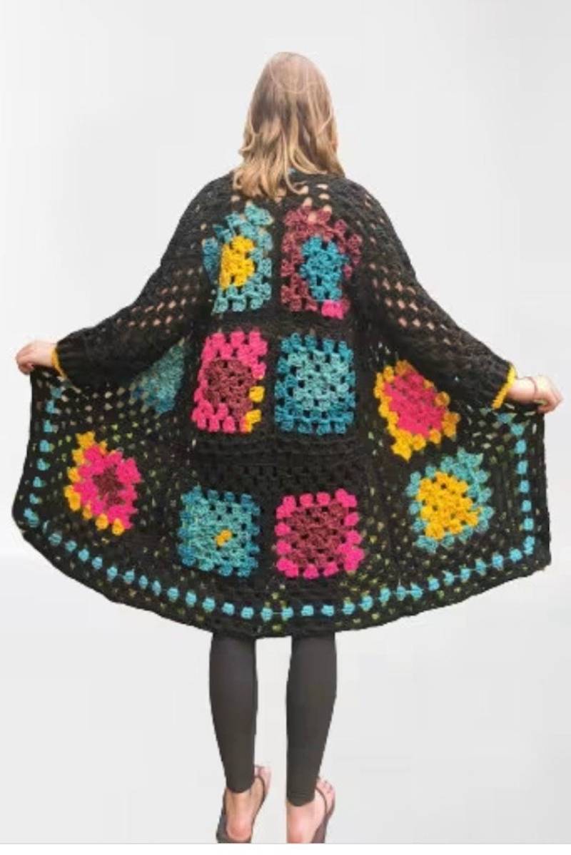 Langer Häkelmantel, Oma Quadrat Strickjacke, Lange Jacke, Langes Häkeloberteil, Mantel, Geschenk Für Sie Langer Häkelmantel, Oma Quadrat Strickjacke, Lange Jacke, Langes Häkeloberteil, Mantel, Geschenk Für Sie von ClaudiasCrochet