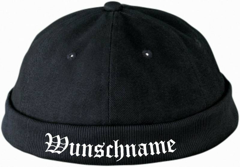 Docker Biker Mütze Cap Kappe Ohne Schirm Mit Wunschnamen Text Personalisiert von ClaudiasStickstube
