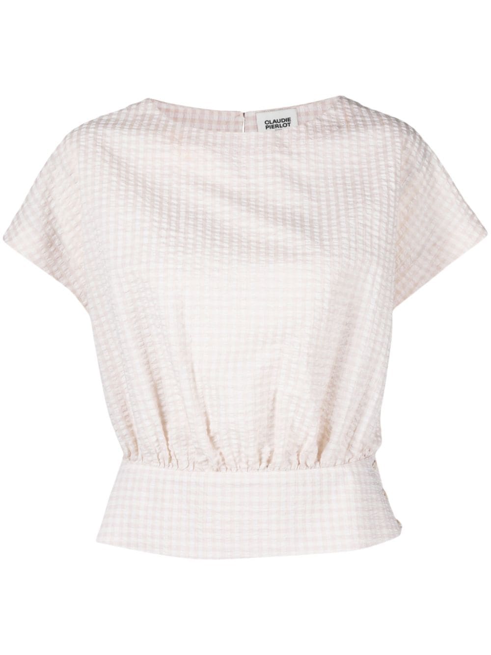 Claudie Pierlot Bluse aus Seersucker-Textur - Nude von Claudie Pierlot