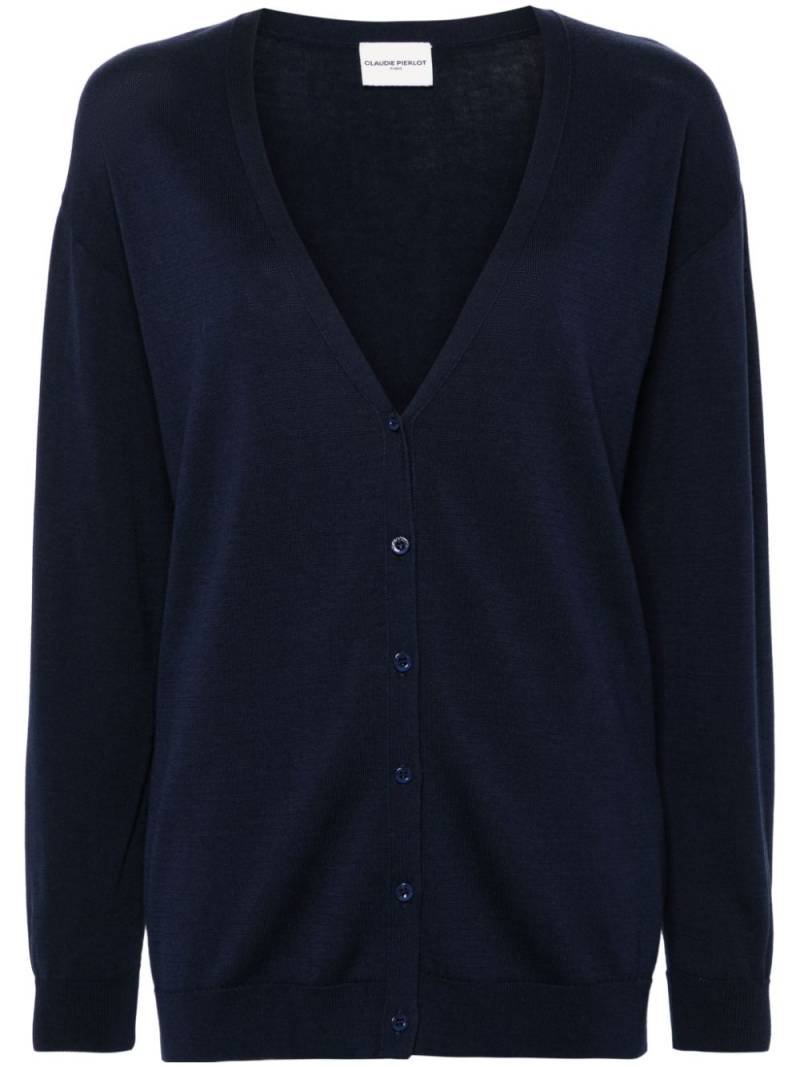 Claudie Pierlot Cardigan mit V-Ausschnitt - Blau von Claudie Pierlot