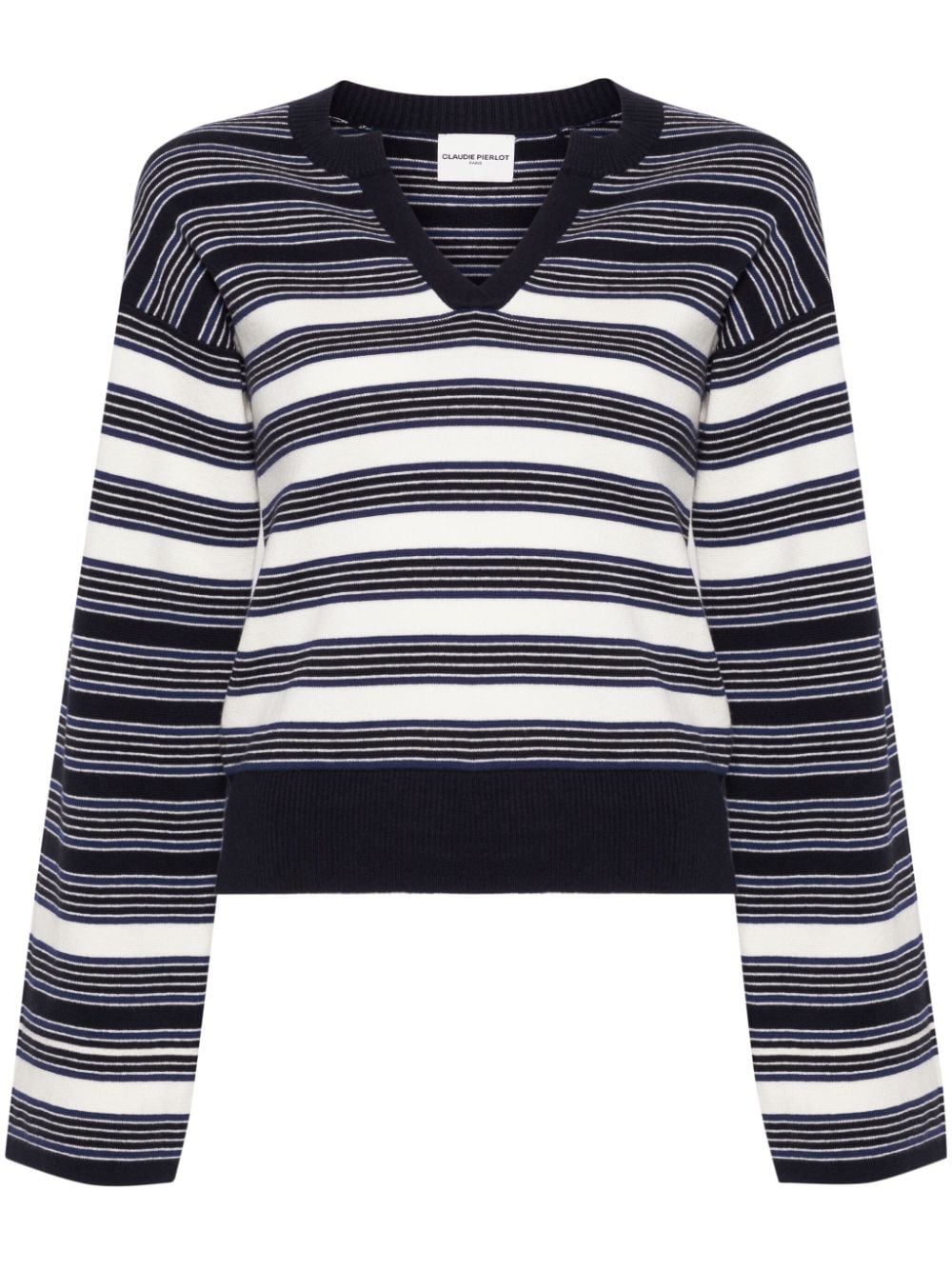 Claudie Pierlot Gestreifter Pullover - Blau von Claudie Pierlot