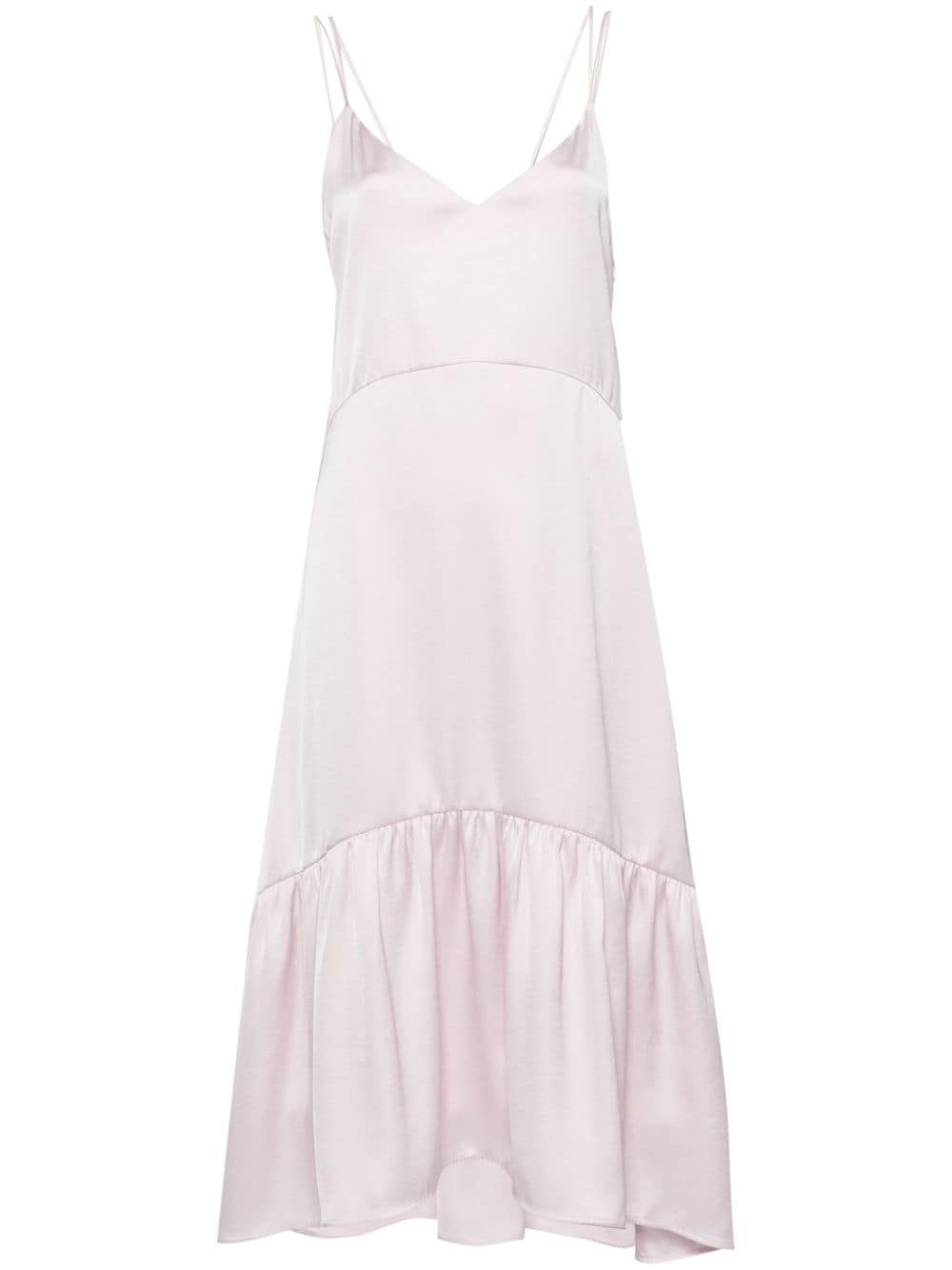 Claudie Pierlot Gestuftes Midikleid aus Satin - Rosa von Claudie Pierlot