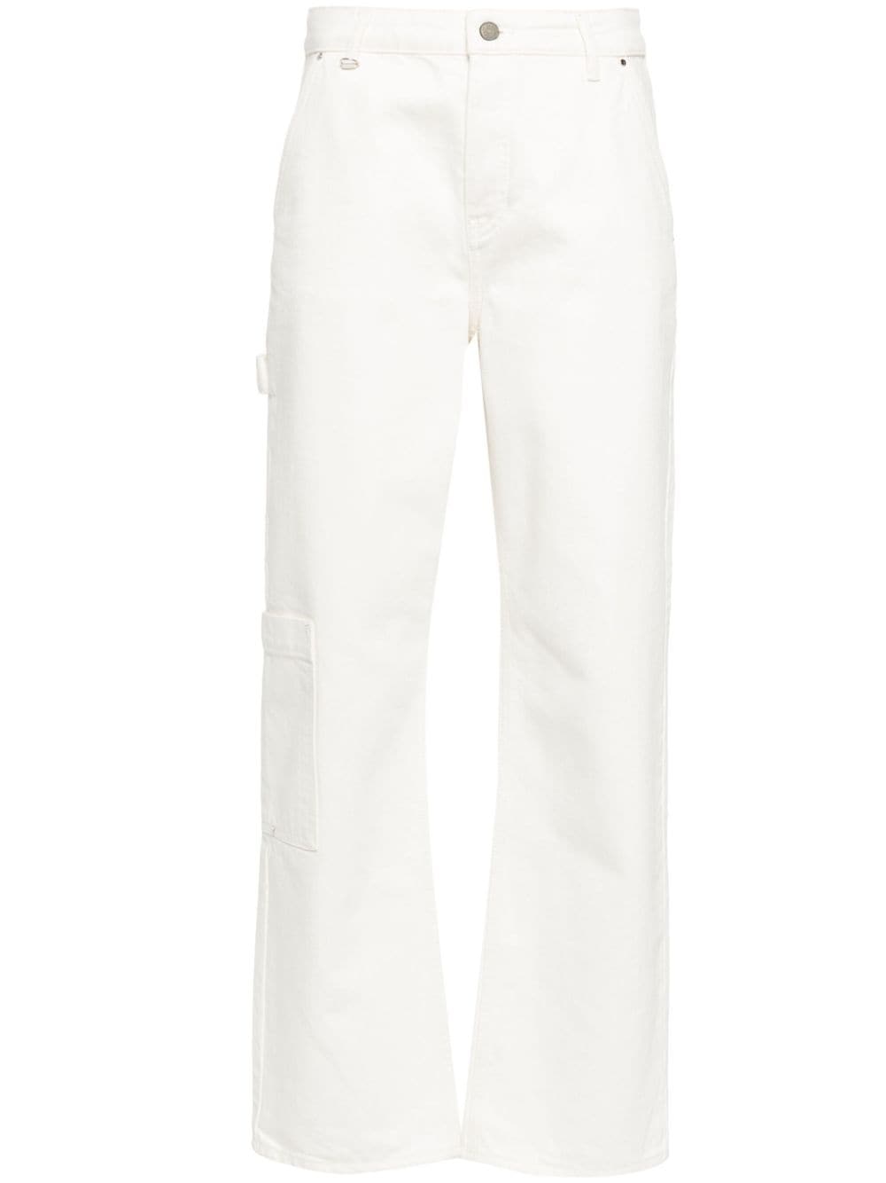 Claudie Pierlot Halbhohe Straight-Leg-Jeans - Nude von Claudie Pierlot