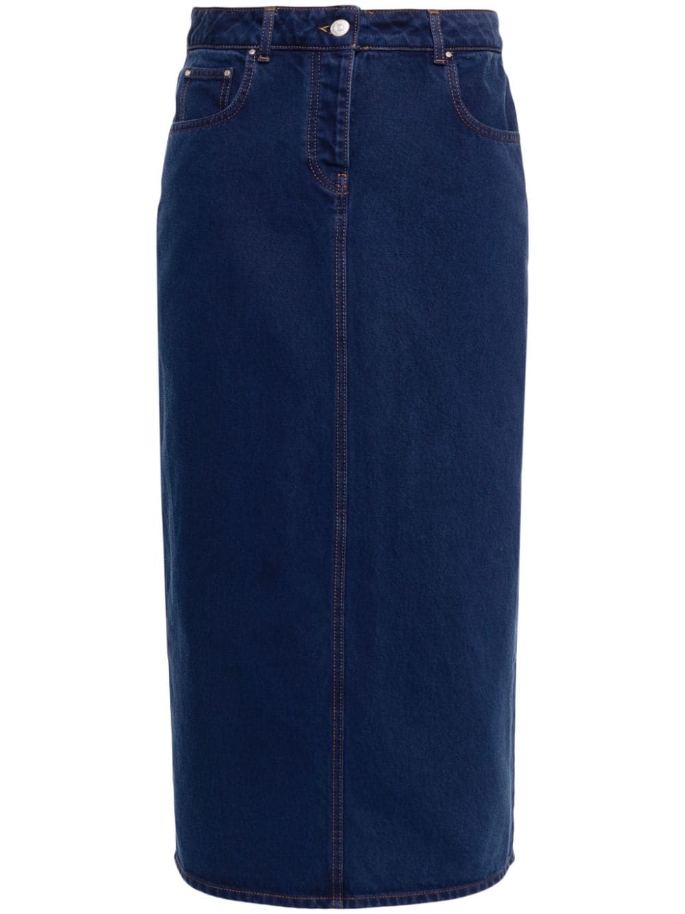 Claudie Pierlot Halbhoher Jeans-Midirock - Blau von Claudie Pierlot