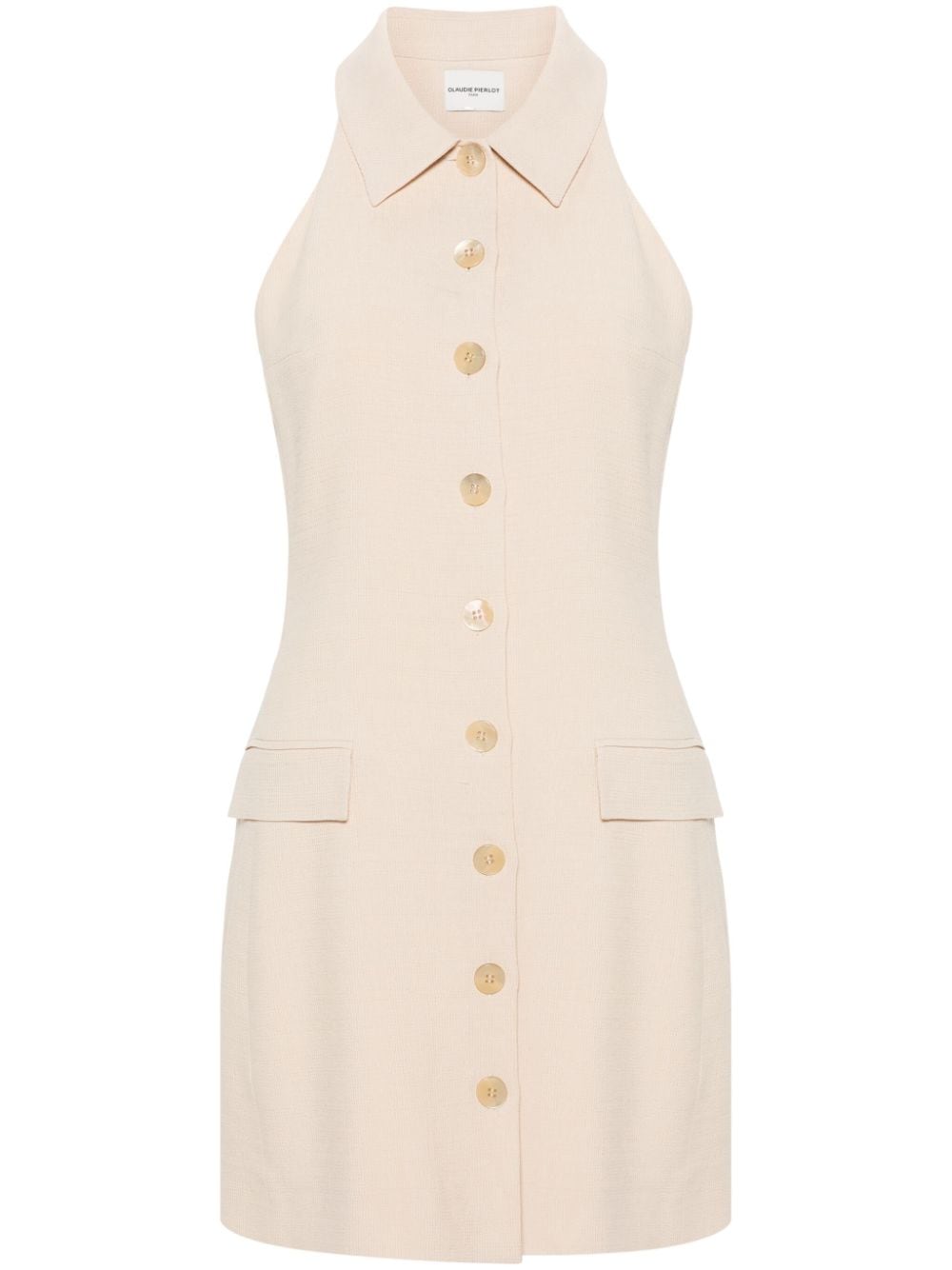 Claudie Pierlot Minikleid mit klassischem Kragen - Nude von Claudie Pierlot