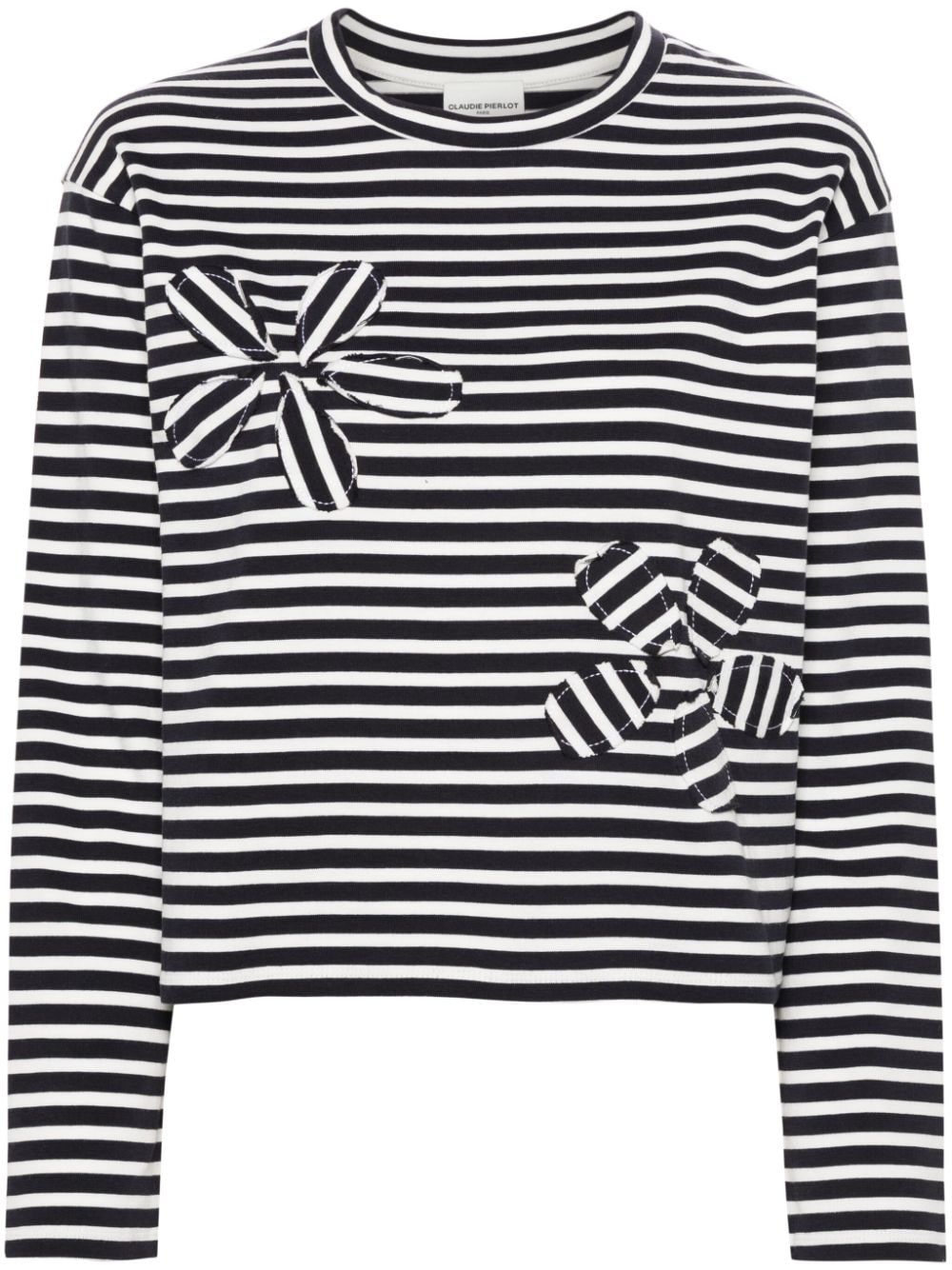 Claudie Pierlot T-Shirt mit Blumenapplikation - Blau von Claudie Pierlot