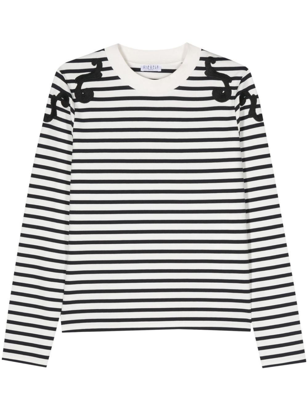 Claudie Pierlot Sweatshirt mit aufgestickten Schultern - Weiß von Claudie Pierlot