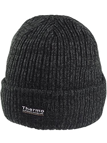 Claus Modes Grobgestrickte Mütze mit Thermo Futter in 2 Farben, Farbe:schwarz, Kopfgröße:Einheitsgröße von Claus Modes