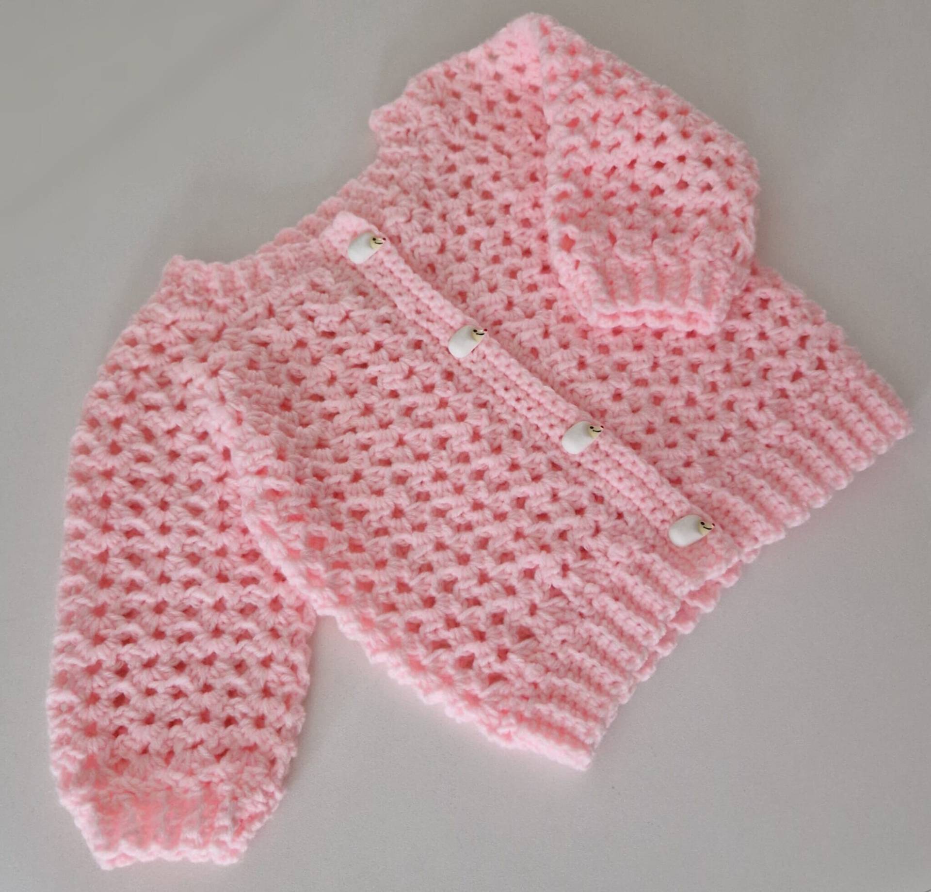 strickjacke Baby, Rosa, Größe 62, Handarbeit strickjacke Baby, Rosa, Größe 62, Handarbeit von ClavaniCrochet
